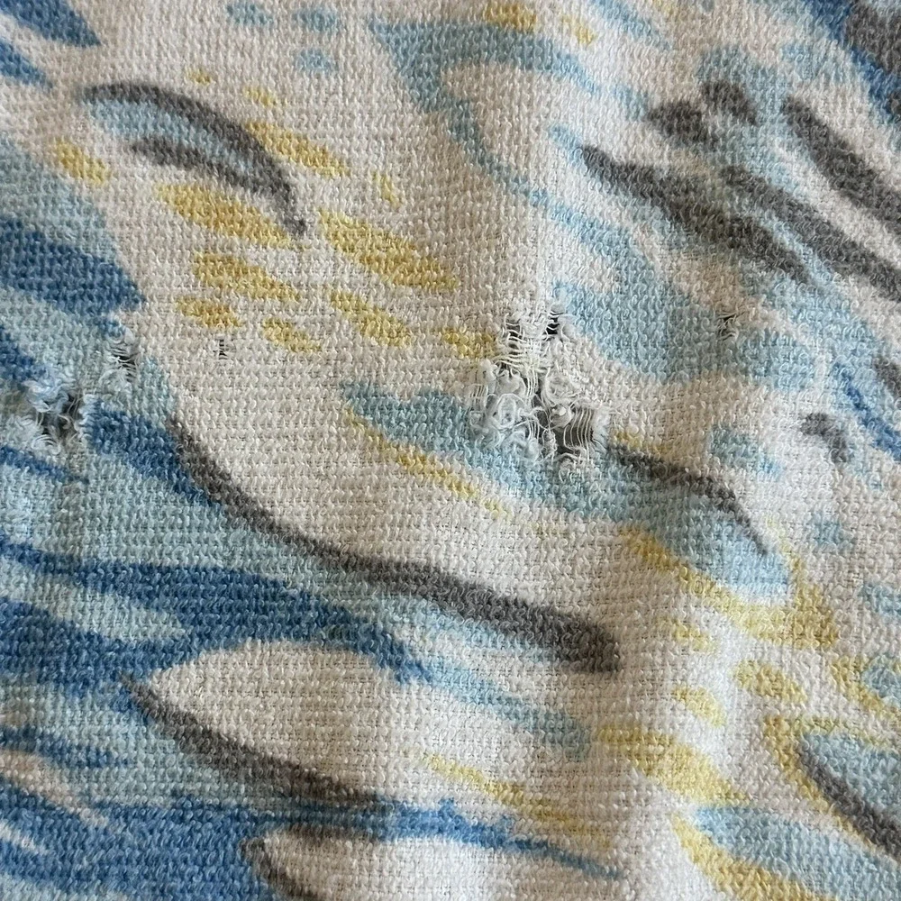 Vintage 60-70's surfer ocean beach towel cannon made in USA terry cloth Flaws
